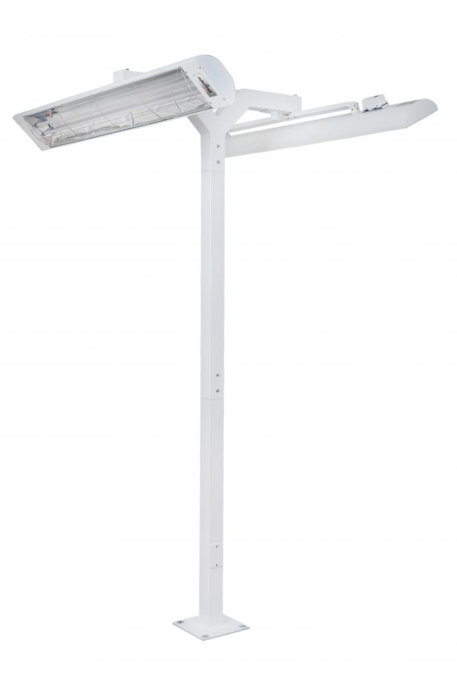 8FT POLE MOUNT,DOUBLE 39IN,WHT